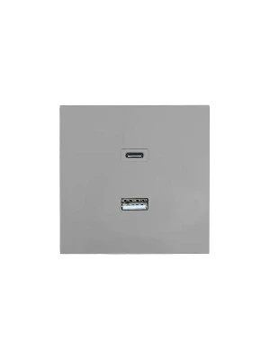 Розетка Type-C+ USB разъем СП ZIMA IP20 сер. матов. LEZARD 704-7488-192TC