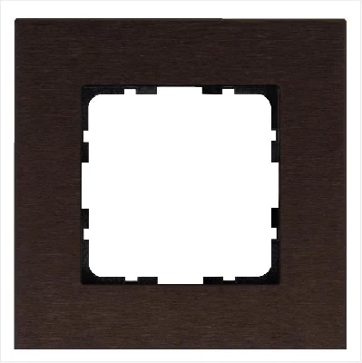 Рамка 1-м G-Metal метал. алюм. корич. Brown Jasmart G1001AZ