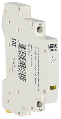 Лампа индикаторная одинарная LED 12-48В AC/DC желт. ARMAT IEK AR-LED-1-2-Y