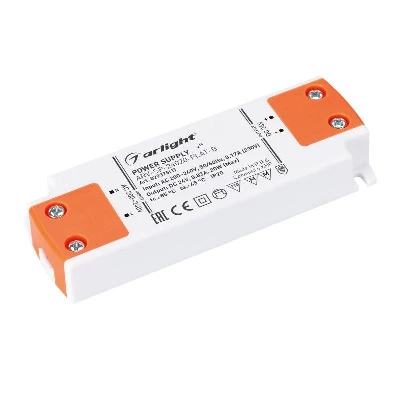 Блок питания ARV-SP-24020-FLAT-B (24В 0.83А 20Вт) IP20 пластик Arlight 029375(1)