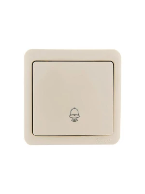 Кнопка звонка 1-кл. 1п ОП Viola 10А IP20 крем. LEZARD 751-0300-103