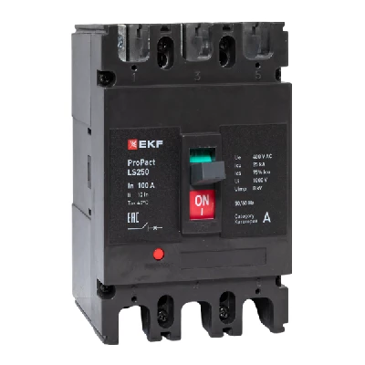 Выключатель автоматический 3п 100А 25кА LS250 ProPact EKF mccb-250-25-3-100-ls