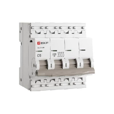 Выключатель автоматический 4п C 5А 4.5кА ВА 47-63N PROxima EKF M634405C