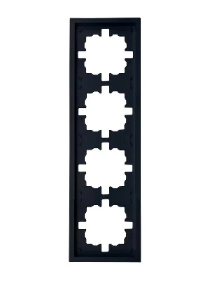 Рамка 4-м ZIMA горизонт. черн. бархат LEZARD 704-4200-149