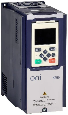 Преобразователь частоты K750 380В 3Ф 2.2кВт 5.6А со встроенным тормозом ONI K750-33-22NTM