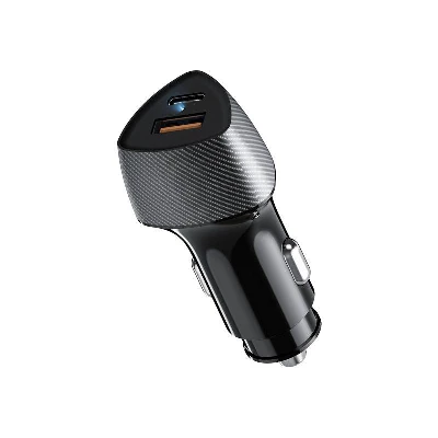 Устройство зарядное автомобильное с двумя портами USB-A QC 3.0 + USB-C PD 20Вт со световой индикацией черн. Rexant 16-0241