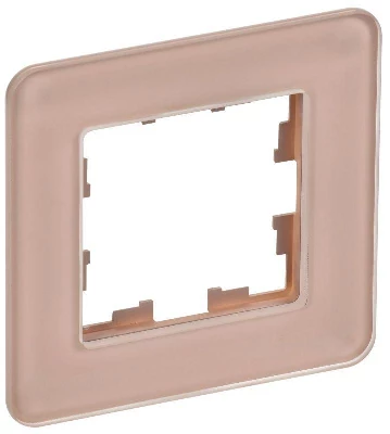 Рамка 1-м BRITE РУ-1-2-Бр стекло дым. RE IEK BR-M12-G-41-K97