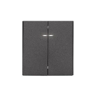 Выключатель 2-кл. СП STRONG MIELE 10А с подсветкой графит Kranz KR-78-0714-6