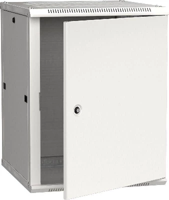 Шкаф 19 дюйм LINEA W 15U 600х600мм настен. метал. дверь RAL7035 ITK LWR3-15U66-MF