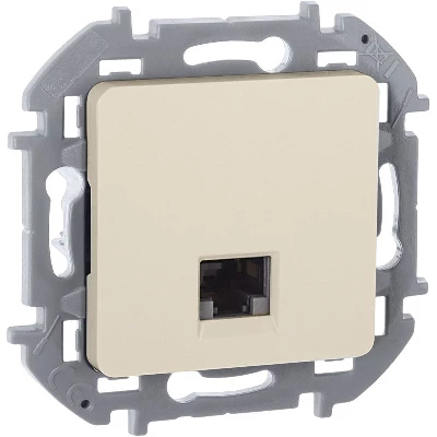 Розетка компьютерная СП Inspiria RJ45 кат.6 UTP IP20 механизм сл. кость IEK 673831