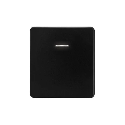 Выключатель 1-кл. СП ROUND MIELE 10А с подсветкой оникс Kranz KR-78-0713-3