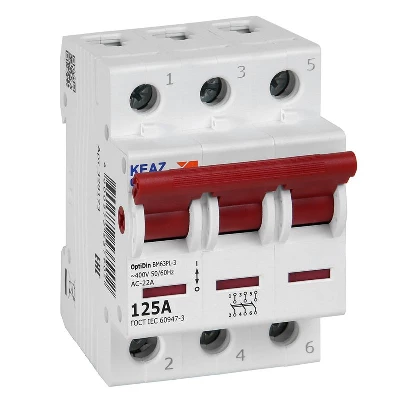 Выключатель нагрузки модульный 3п 125А OptiDin BM63PL-3125-УХЛ3 (ВМ63PL) КЭАЗ 328173