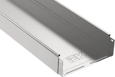 Лоток листовой неперфорир. 300х100 L3000 сталь 1мм IEK CLN10-100-300-3