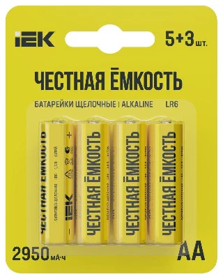 Элемент питания алкалиновый LR6/AA ПРОМО (блист.5+3шт) IEK ABT-LR06-OP-L05-03