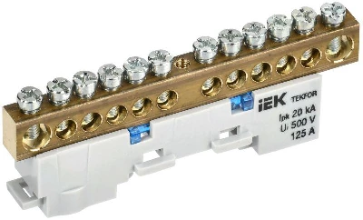 Шина нулевая N неизол. на универс. держ. 8х12-12-С TEKFOR IEK TF-NN20-12-DL-K07