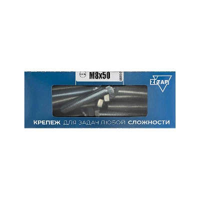 Болт с шестигранной головкой М8х50 DIN 933 оцинк. (уп.20шт) Tech-Krep/Zitar 105211