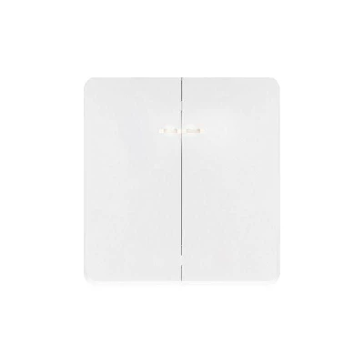 Выключатель 2-кл. СП ROUND MIELE 10А с подсветкой перламутр Kranz KR-78-0714-1