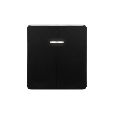 Выключатель 2-кл. СП ROUND MIELE 10А с подсветкой оникс Kranz KR-78-0714-3
