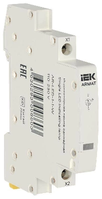 Лампа индикаторная одинарная LED 110-230В AC бел. ARMAT IEK AR-LED-1-1-W