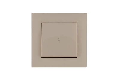 Выключатель проходной 1-клав. Karea RIZZ крем Makel 88010005
