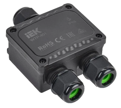 Коробка распределительная герметичная WTP-401 3 ввода IP68 IEK UWB10-Y-450-41-03-68
