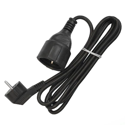 Удлинитель-шнур 1х2м с заземл. 16А IP20 ПВС 3х1 черн. DOMTOK 2341