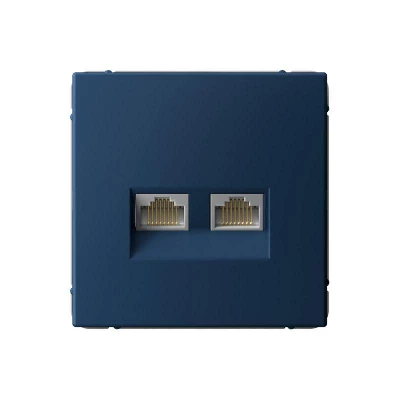 Розетка двойная компьютерная ArtGallery RJ45+RJ45 кат. 6A механизм аквамарин SE GAL001188