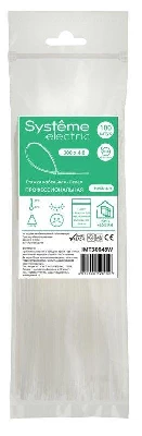 Стяжка кабельная 300х4.8 бел. (уп.100шт) SE IMT30048W