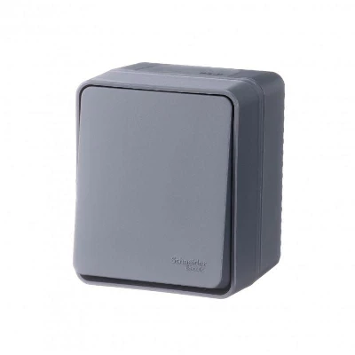 Выключатель 1-кл. ОП AtlasDesign PROFI IP54 10AX антрацит SE ATN544011