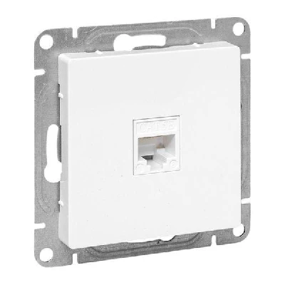 Розетка компьютерная СП Эпика RJ45 кат.5 механизм бел. EKF UP1-SOW-RJ45-5