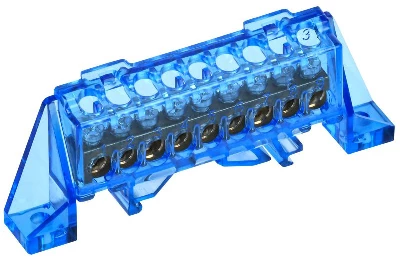 Шина нулевая N в комб. изол. "Стойка" 6х9-9-С TEKFOR IEK TF-NN10-09-DP-K07