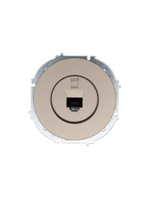 Розетка компьютерная СП OSEN RJ45 кат.6 механизм титан LEZARD 743-3788-140