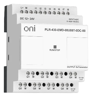 Модуль расширения входов выходов ПЛК 430 4 DI 4 UI (0-10В/DI) 8 TO 24В DC ONI PLR-430-EMD-08U08T-0DC-00