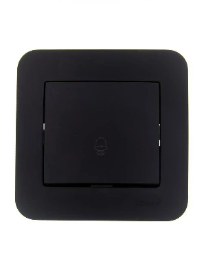 Кнопка звонка 1-кл.СП ASTI 10А IP20 в сборе черн. бархат LEZARD 7081-4242-103