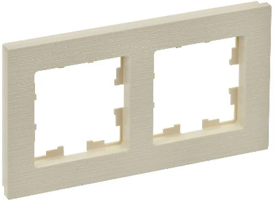 Рамка 2-м BRITE РУ-2-Бр беж. рифленый IEK BR-M22-51-K10
