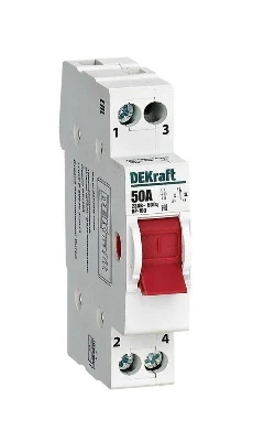 Выключатель-разъединитель трехпозиционный 1P 50А ВР-103 DEKraft 17205DEK