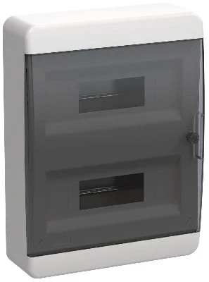 Корпус ЩРН-П-24 TEKFOR IP41 черн. прозр. дверь пластик. IEK TF5-KP12-N-24-41-K01-K03