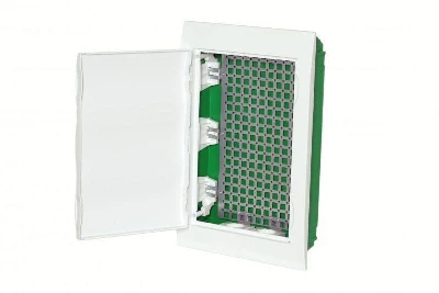 Корпус встраиваемый City9 Box IT 3 ряда 36мод. 2 розетки с бел. дверцей SE EZ9E312P2FIT