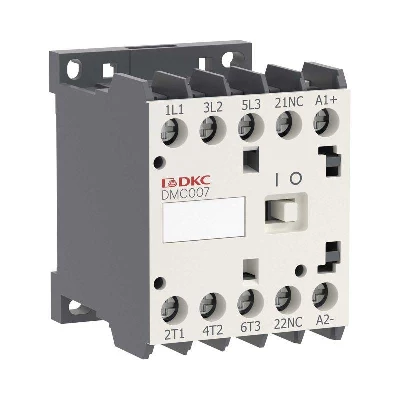 Миниконтактор YON DMC007 7А 3кВт AC3 3P кат. 220В AC 1НО YON DMC007-3C10A230