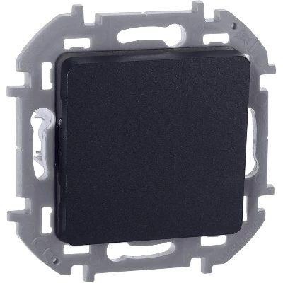 Переключатель 1-кл. Inspiria 10А IP20 250В 10AX механизм антрацит IEK 673653