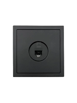 Розетка компьютерная 1-м СП ZIMA IP20 механизм черн. бархат LEZARD 704-4288-140