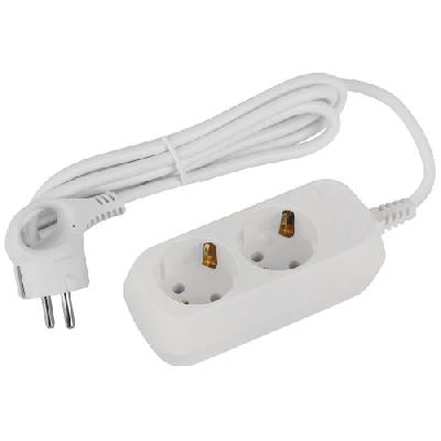 Удлинитель 2х1.5м с заземл. 16А IP20 GREEN LINE UDL-16-215-E ПВС 3х1 Эра Б0065079