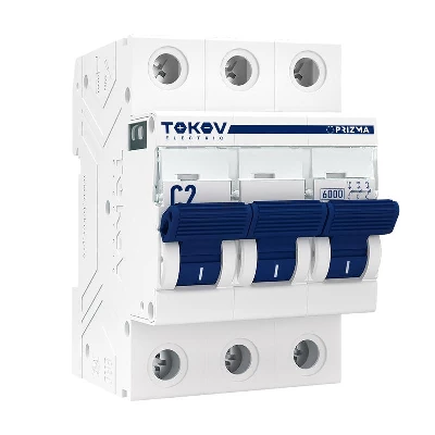 Выключатель автоматический модульный 3п C 2А 6кА PRIZMA TOKOV ELECTRIC TKE-PZ60-MCBI-3-2-C