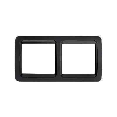 Рамка 2-м горизонтальная CLASSICO 2302HB черн. IN HOME 4690612061139