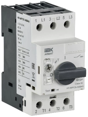 Выключатель автоматический защиты двигателя A6 GV2P 2.5-4А ARMAT IEK AR-MPCB-A6B40