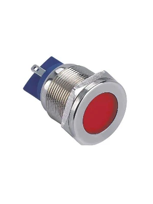Лампа индикаторная GQ22T-D/L/R/24V/S светодиодная матрица d22мм 24В AC/DC IP67 метал. красн. Электротехник ET020086