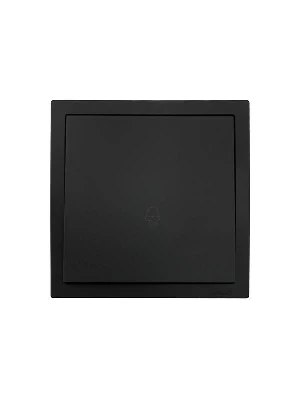 Кнопка звонка СП ZIMA IP20 безвинт. зажим черн. бархат LEZARD 704-4288-103QC