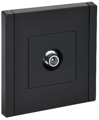 Розетка TV проходная FORTE&PIANO FP129 черн. IEK FP-A10-P-K02