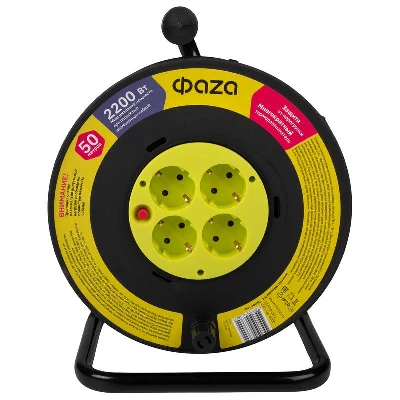 Удлинитель на катушке 4х50м с с заземл. CRG-04-5000 ФАZА 5063822