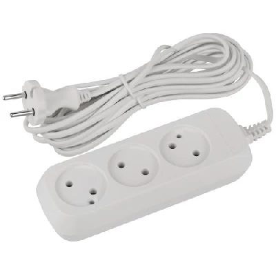 Удлинитель 3х5м без заземл. 6А IP20 GREEN LINE UDL-6-350 ШВВП 2х0.75 Эра Б0065070